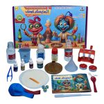 محتویات کیت آزمایشگر کوچک اویداک؛ ابزارها و دفترچه رنگی STEM