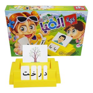 ساخت کلمه «درخت» روی پایه زرد با کارت تصویر مربوط