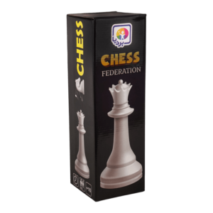 "بسته شطرنج فدراسیونی بردیا — نمای جلوی جعبه باریک (CHESS FEDERATION)