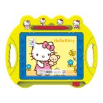 تخته جادویی کوچک نشکن — قاب زرد، طرح Hello Kitty، صفحه نقاشی با پاک‌کن کشویی