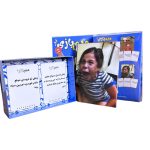 محتویات داخل جعبه میم‌بازی — کارت‌های عکس و جمله، نمونه چیدمان روی میز