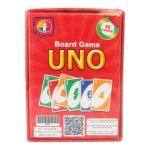 پشت جعبه اونو UNO — اطلاعات محصول، بارکد و QR