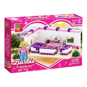 جعبه لگو باربی «Living Room Set» — اتاق نشیمن با مبل‌های بنفش