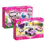جعبه لگو باربی مدل «Cafe Set» — کافه و ماشین کوچک بنفش