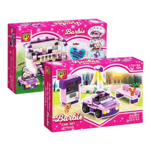 جعبه لگو باربی مدل «Cafe Set» — کافه و ماشین کوچک بنفش