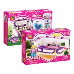جعبه لگو باربی «TV Room Set» — اتاق نشیمن و مبلمان بنفش