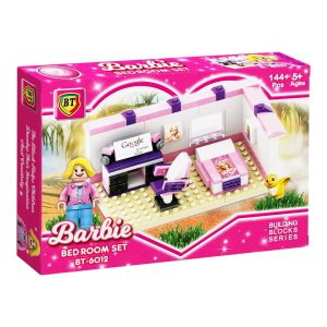 جعبه لگو باربی «Bedroom Set» — اتاق خواب با تخت و میز آرایش