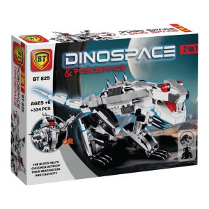 جعبه لگو DinoSpace BT825 با تصویر دایناسور رباتیک در حال حرکت