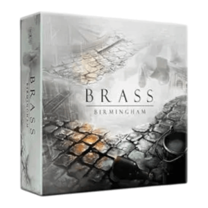 جعبه بازی فکری برس بیرمنگام Brass Birmingham نمای روبرو با تم انقلاب صنعتی
